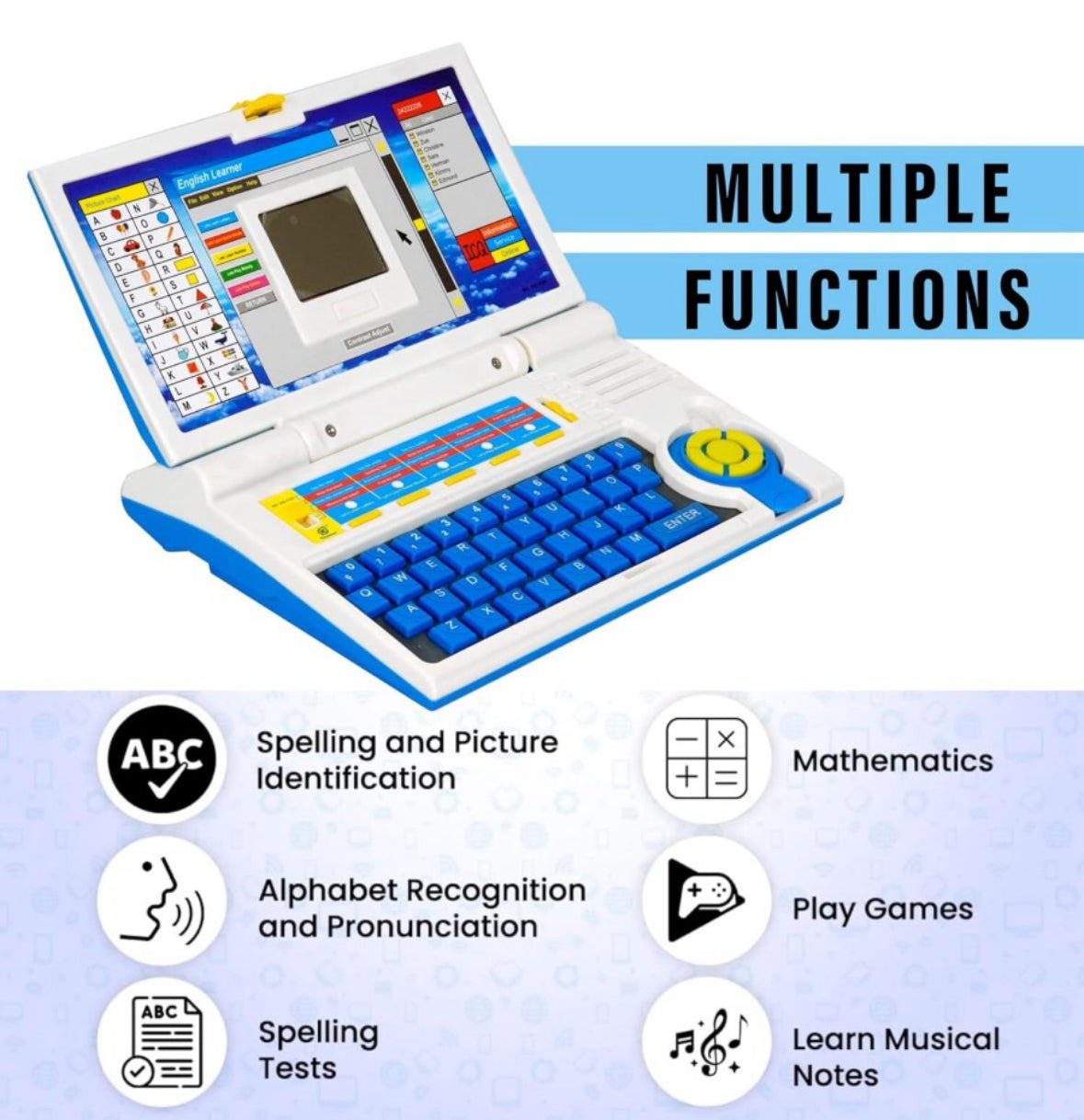 Educational Laptop with mouse for kids