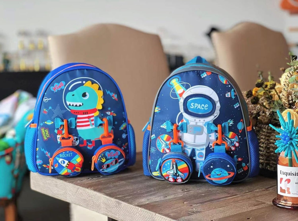 Cute Toddlers Backpack with Super Cute Zipper Pockets