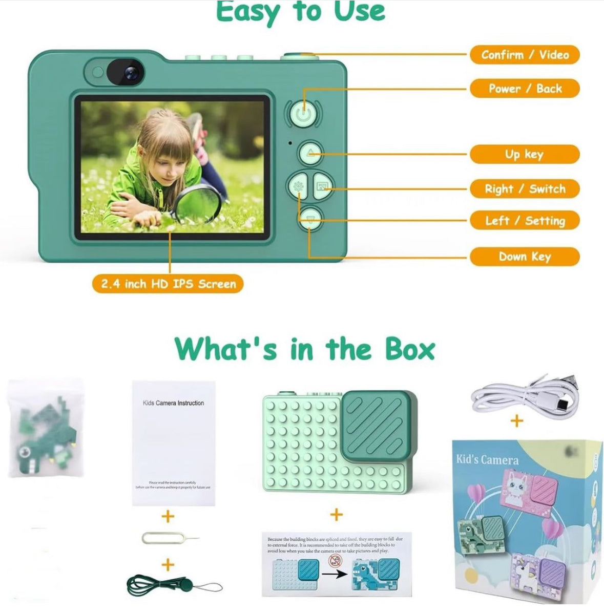 Lego Camera - Kids High Quality & Multi Functional Digital HD Camera