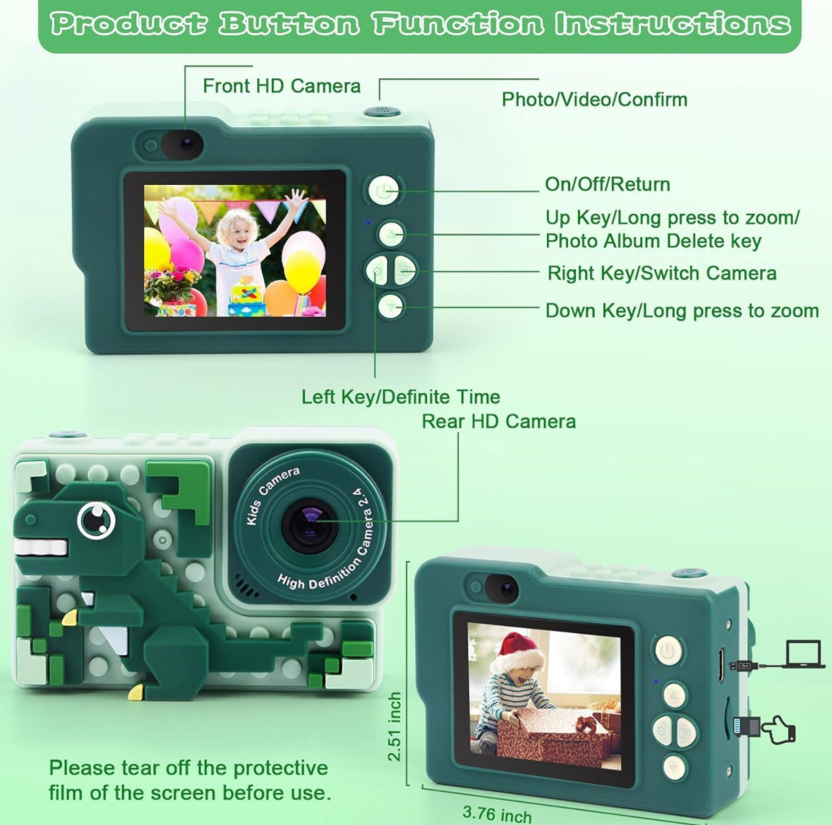 Lego Camera - Kids High Quality & Multi Functional Digital HD Camera