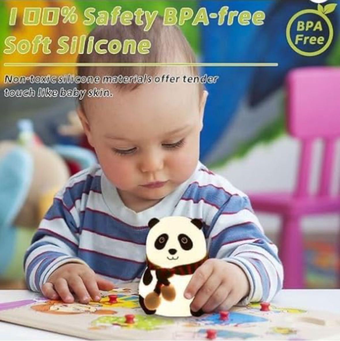 Super Cute Silicone Panda Night Lamps