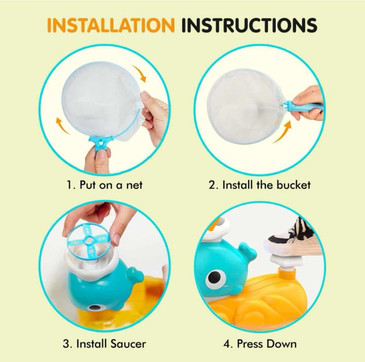 Whale Launcher Flying Disc Toys
