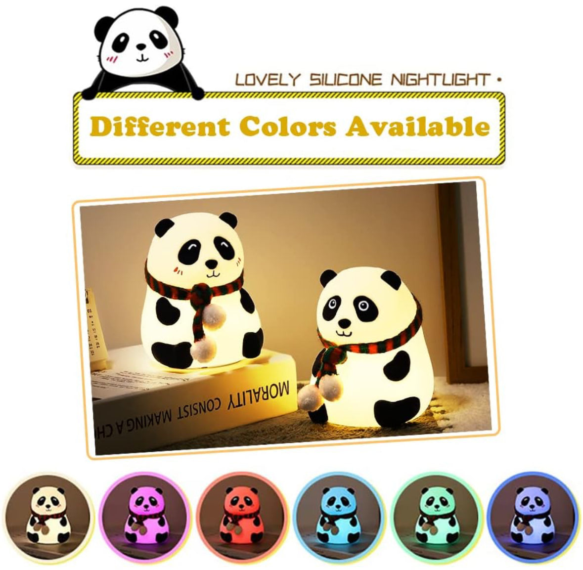 Super Cute Silicone Panda Night Lamps
