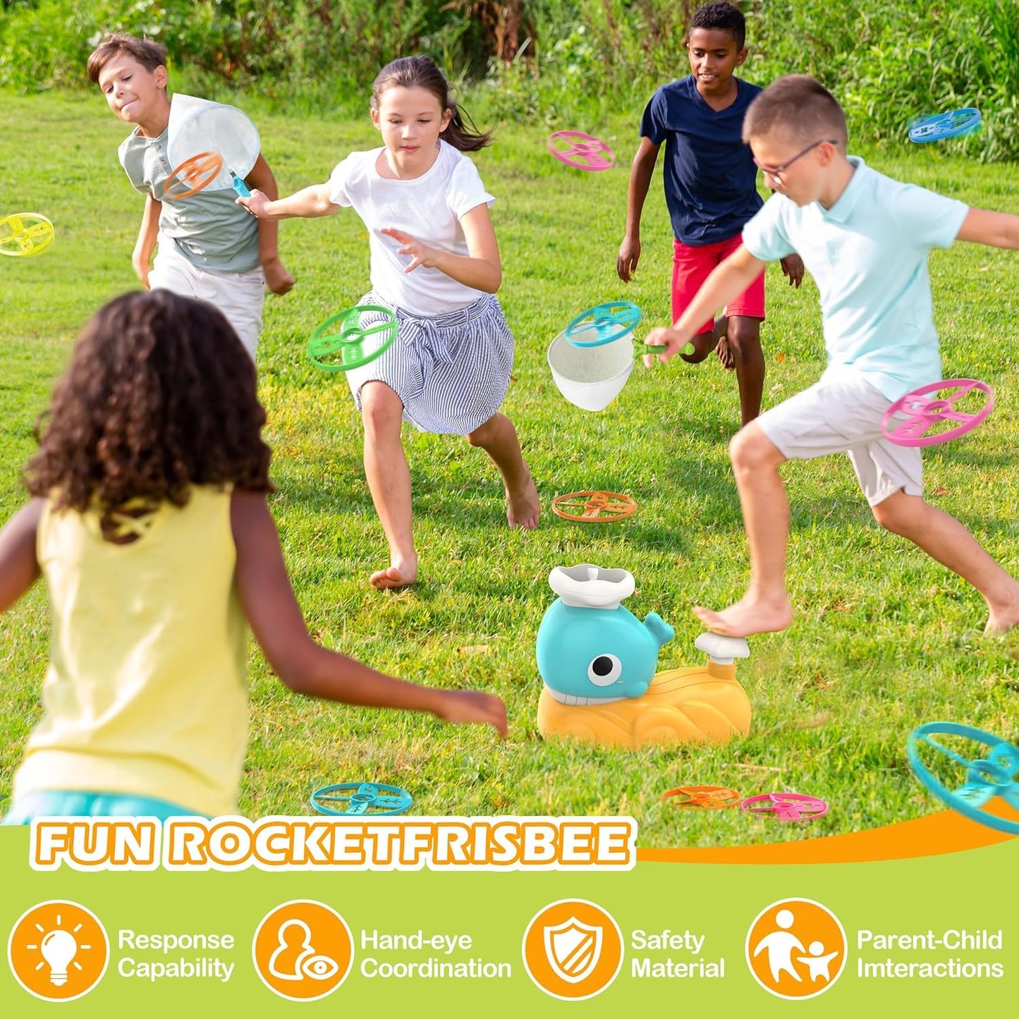 Whale Launcher Flying Disc Toys