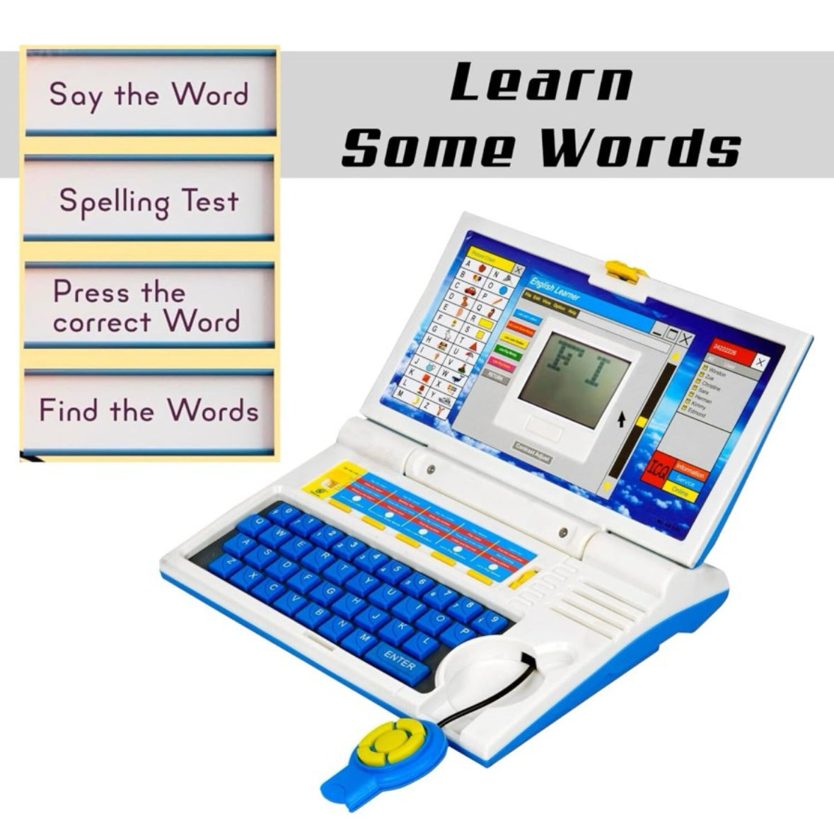Educational Laptop with mouse for kids