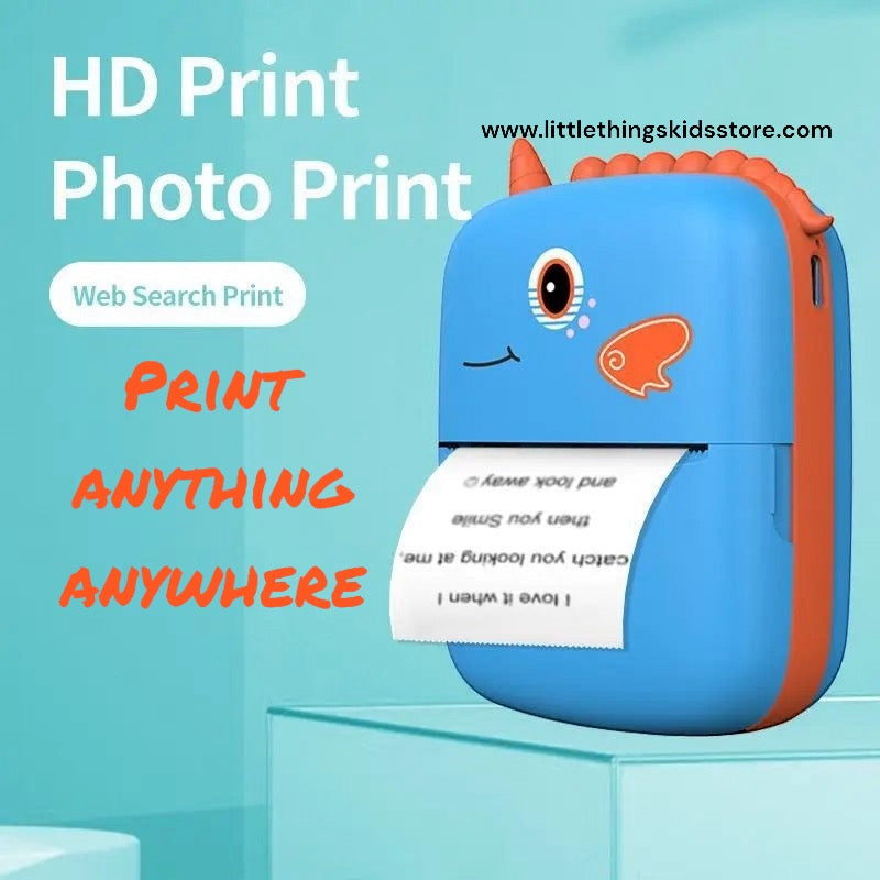 Cute Dino Shaped Wireless Pocket Printer