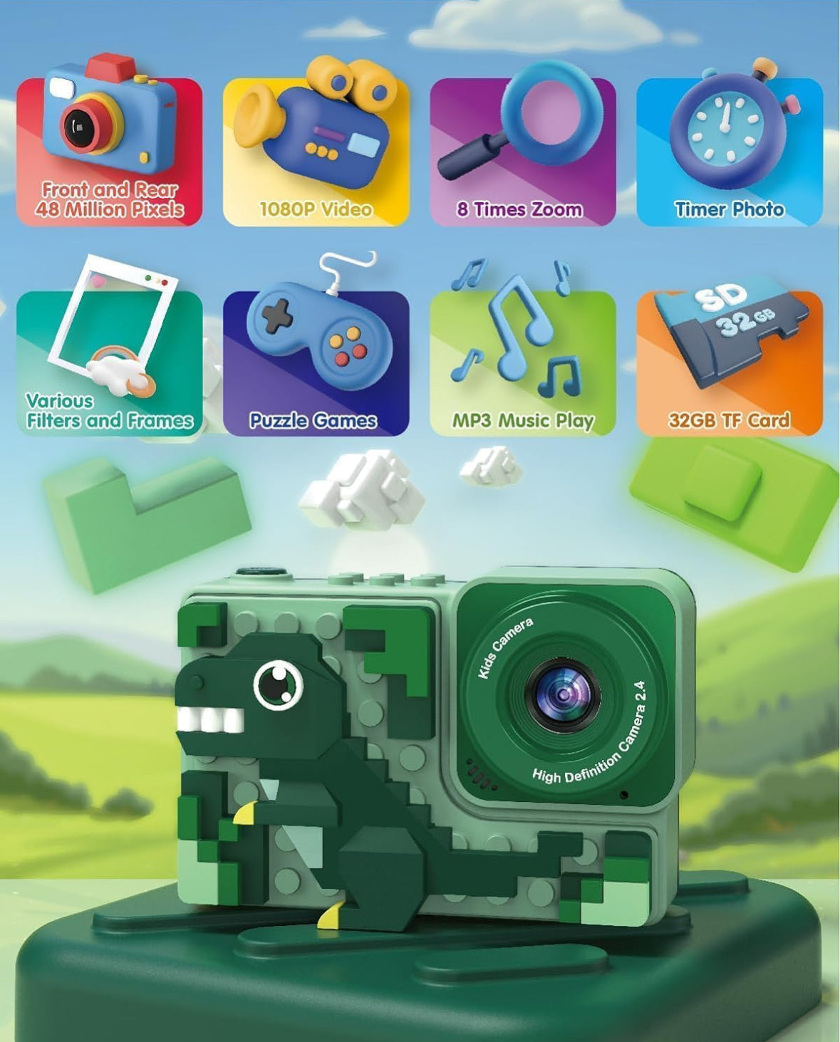 Lego Camera - Kids High Quality & Multi Functional Digital HD Camera